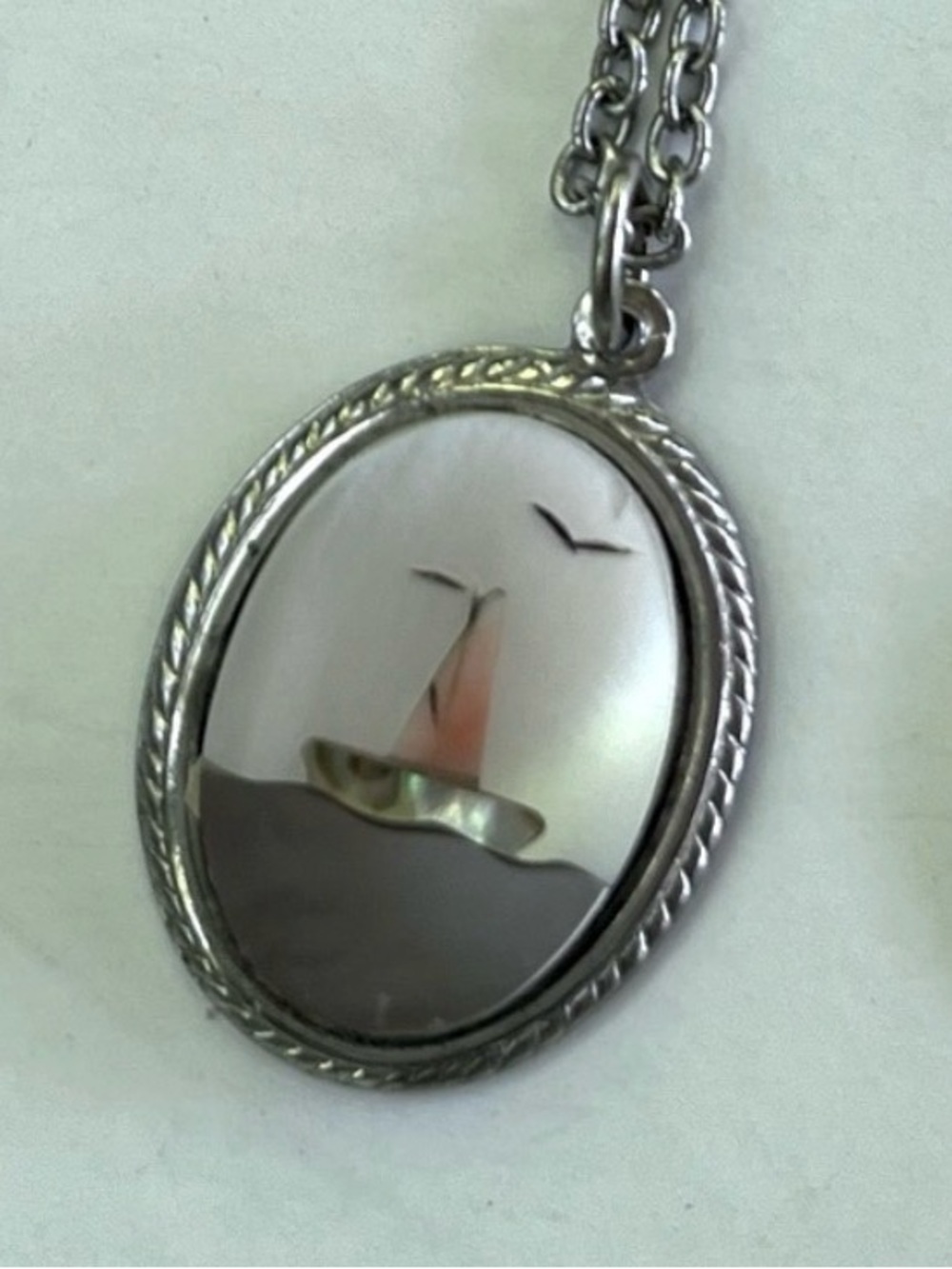 Mother of Pearl Sailboat Necklace Beach Jewelry Nautical Sailboat abalone coral
